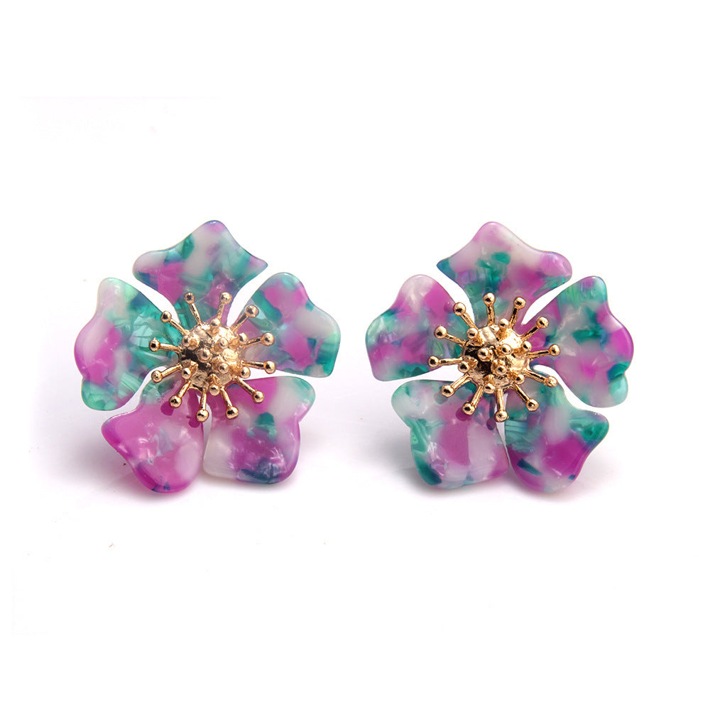 Alloy flower earrings for women