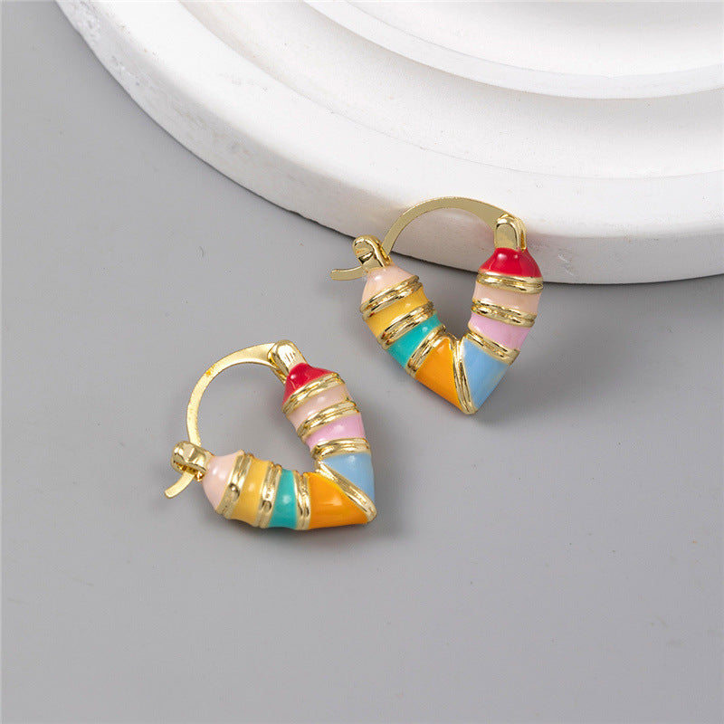 Rainbow Love Earrings For Women