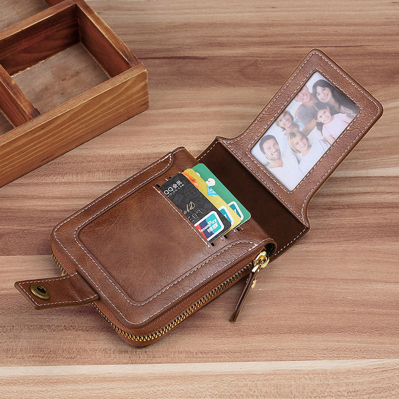 Men's Short Wallet European And American Retro Wallet