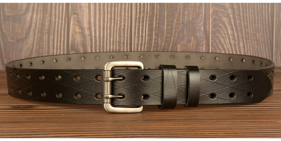 Men's Belt Leather Personality Belt Men's Casual Jeans Belt