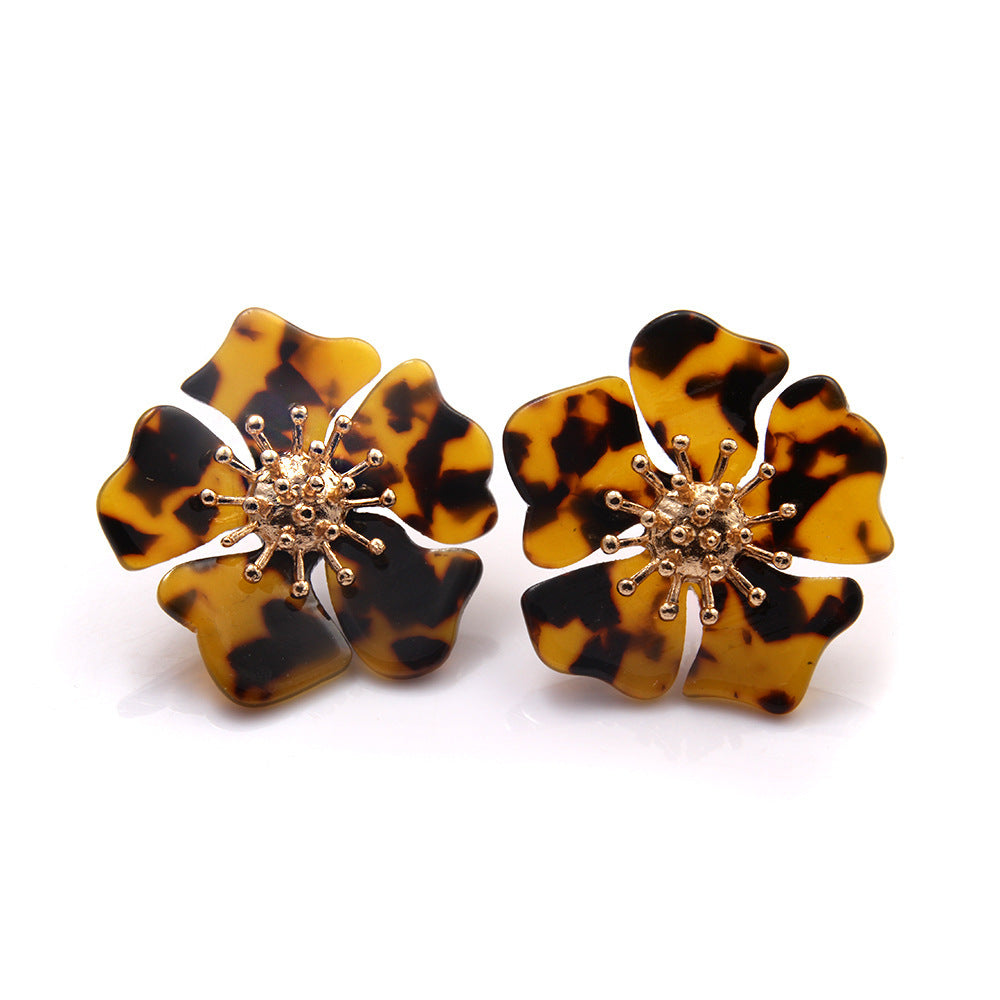 Alloy flower earrings for women