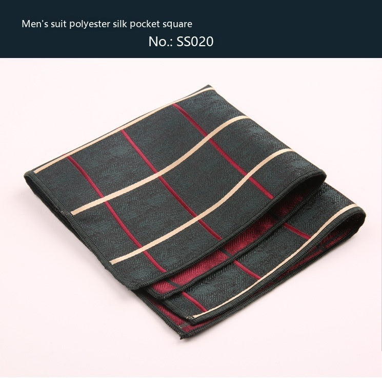 Formal Wear Pocket Square Handkerchief Square Towel Bridegroom Wedding Suit Chest Handkerchief Trendy Striped Plaid