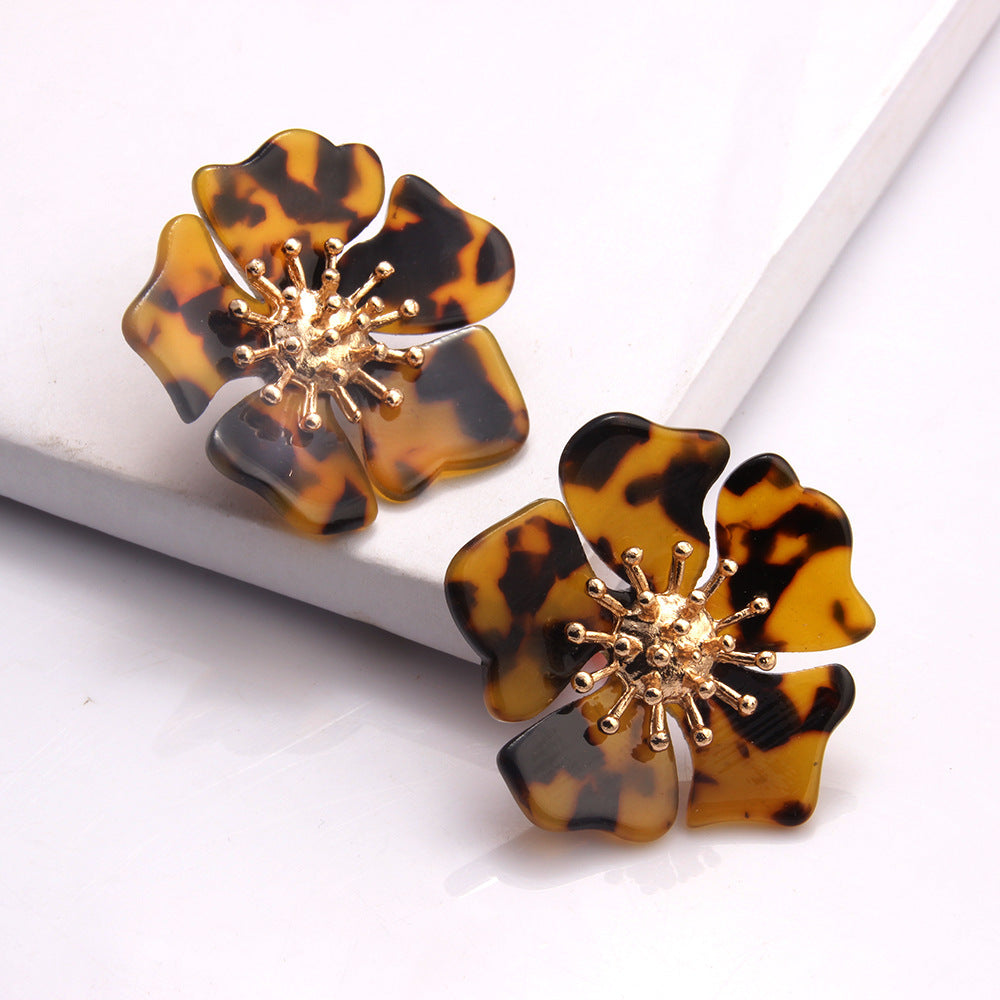 Alloy flower earrings for women