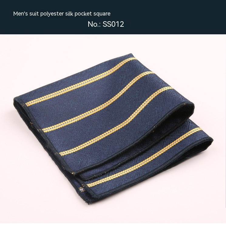 Formal Wear Pocket Square Handkerchief Square Towel Bridegroom Wedding Suit Chest Handkerchief Trendy Striped Plaid