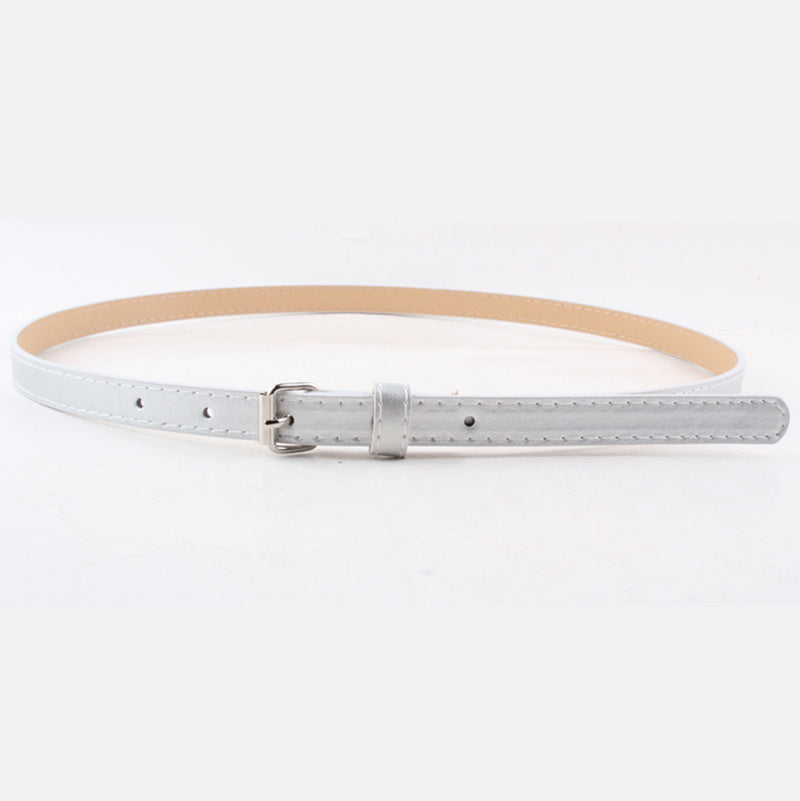 Thin Belt Fashion Belt Small Steel Buckle Belt