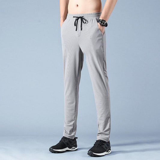 Ice Silk Pants Men's Casual Pants Breathable Loose