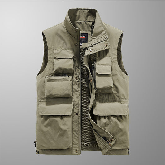 Multi-pocket Men's Vest Outdoor Sports Fishing