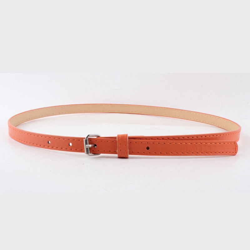 Thin Belt Fashion Belt Small Steel Buckle Belt