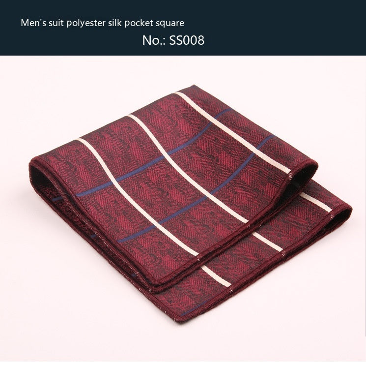 Formal Wear Pocket Square Handkerchief Square Towel Bridegroom Wedding Suit Chest Handkerchief Trendy Striped Plaid