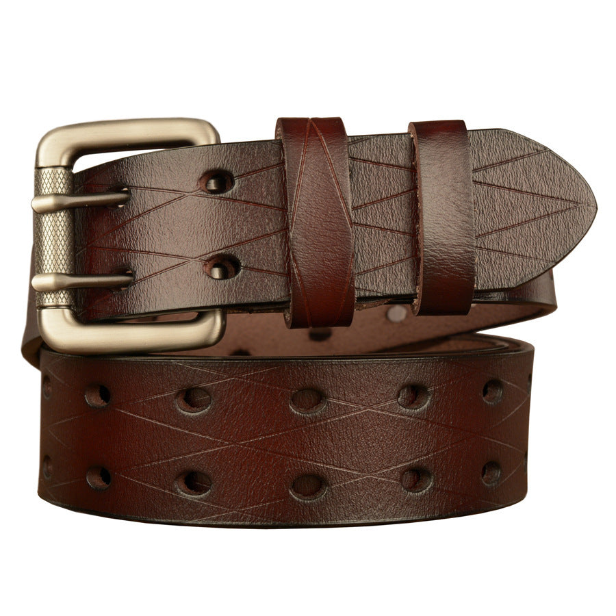 Men's Belt Leather Personality Belt Men's Casual Jeans Belt